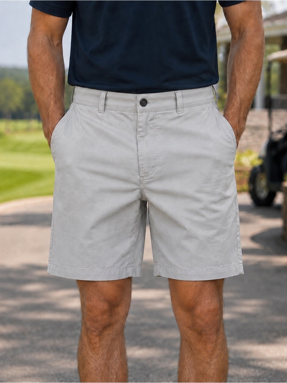 Brooks Brothers 346 Men’s W36 Gray Chino Shorts 100% Cotton Flat Front 10.5 Inch